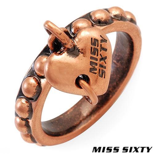 *MISS SIXTY*MADE IN ITALY, HEART DANGLE RING-sz7.5